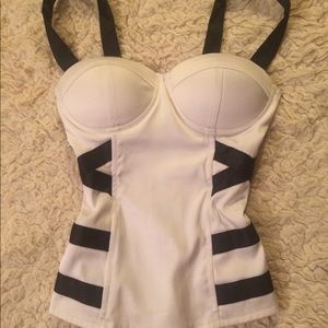 Off-white black Corset Top